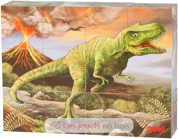 Puzzle a cubo di Dinosauro GK57388 Goki 1