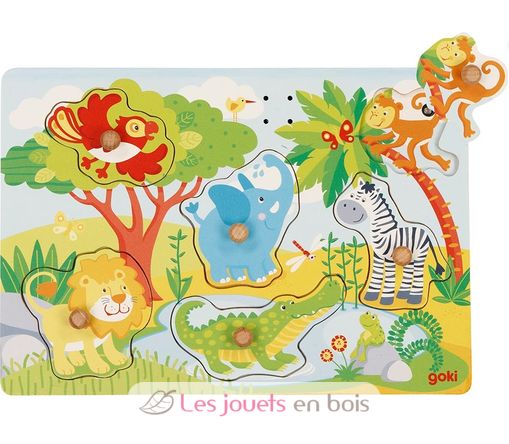 Puzzle sonoro degli animali dello zoo GK57398 Goki 1