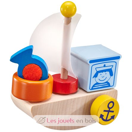 Barca in legno, con velcro 5 pz SE62078 Selecta 1