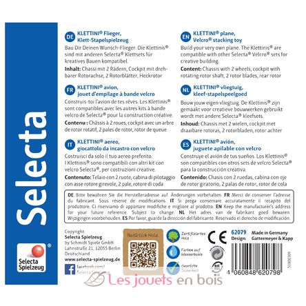 Aereo in legno, con velcro 5 pz SE62079 Selecta 4
