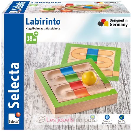 Pista per biglia in legno massicccio Labirinto SE62103 Selecta 1