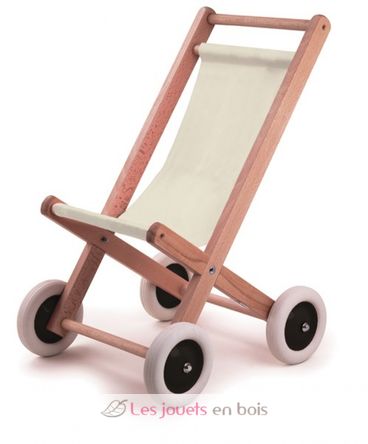 Passeggino in legno e tessuto naturale EG700157 Egmont Toys 1