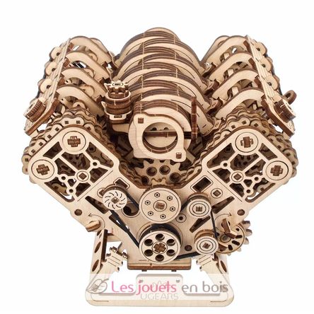 Motore V8 modello meccanico U-70264 Ugears 3