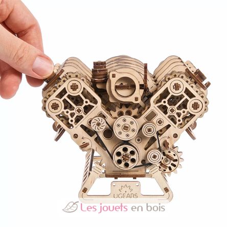 Motore V8 modello meccanico U-70264 Ugears 5