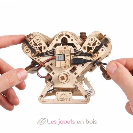 Motore V8 modello meccanico U-70264 Ugears 9