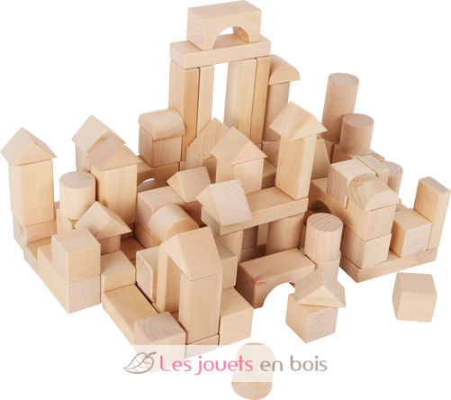 Sacchetto da 100 cubetti da costruzione in legno LE7073 Small foot company 1