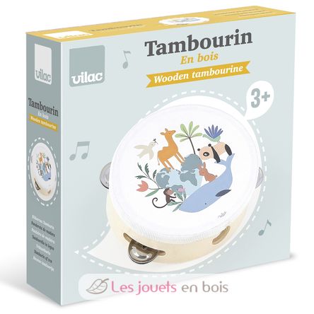 Tamburello animali del mondo Sarah Betz V7112 Vilac 3