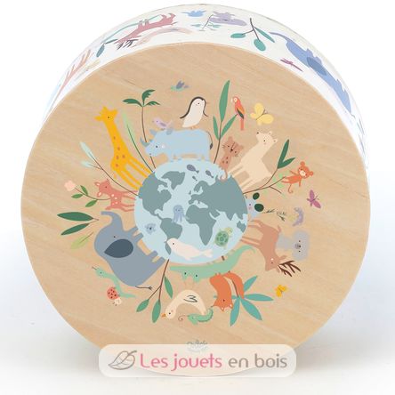 Tamburo cajon animali del mondo Sarah Betz V7113 Vilac 2