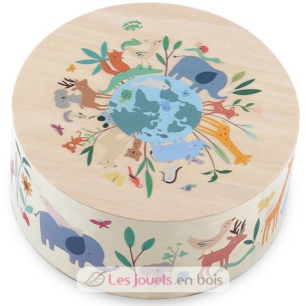Tamburo cajon animali del mondo Sarah Betz V7113 Vilac 4