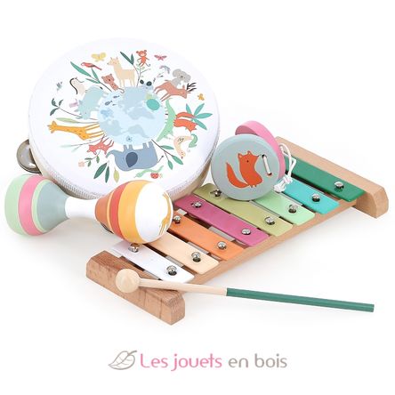 Set musicale animali del mondo Sarah Betz V7114 Vilac 1
