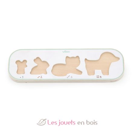 Puzzle di apprendimento - Contare gli animali V7118 Vilac 3