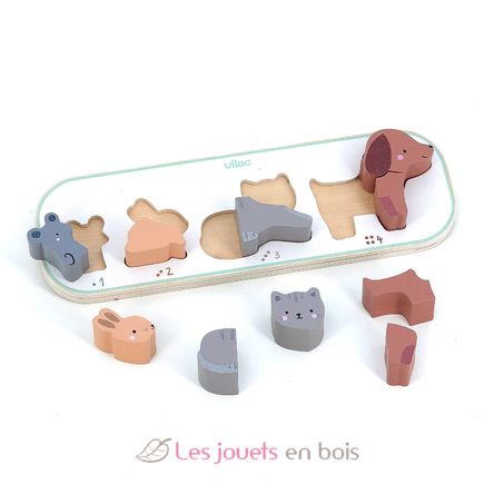 Puzzle di apprendimento - Contare gli animali V7118 Vilac 5