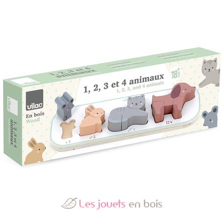 Puzzle di apprendimento - Contare gli animali V7118 Vilac 7