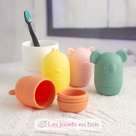 4 giocattoli da bagno in silicone Animali UL7124 Ulysse 4