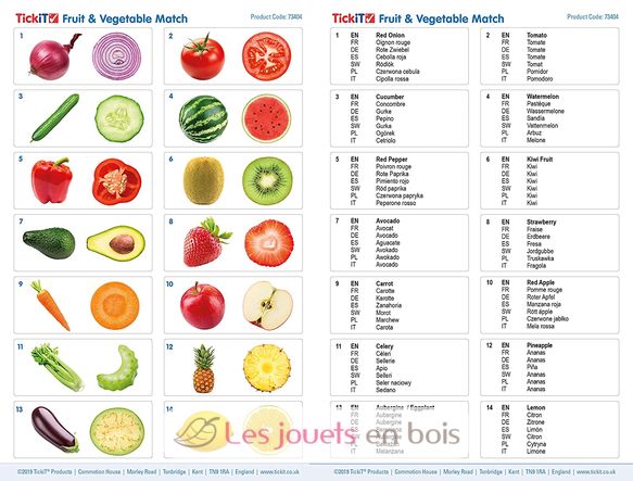 Memo di frutta e verdura da mescolare e abbinare TK-73404 TickiT 8