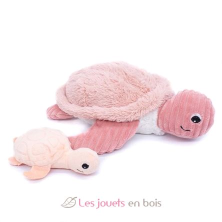 Peluche tartaruga mamma baby rosa DE73501 Les Déglingos 3