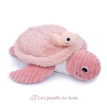 Peluche tartaruga mamma baby rosa DE73501 Les Déglingos 1