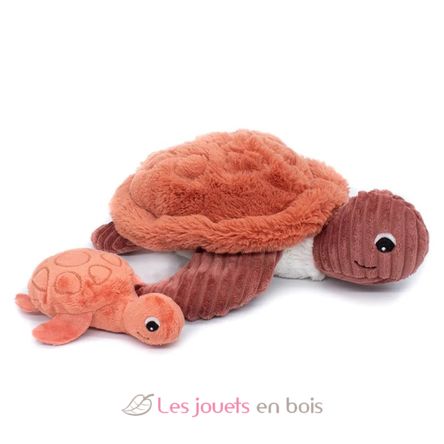 Peluche tartaruga mamma baby terracotta DE73502 Les Déglingos 3