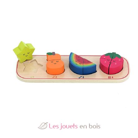 Puzzle di apprendimento - Contare la frutta V7424 Vilac 2