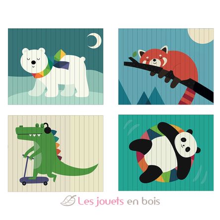 Puzzle 4D Animali V7427 Vilac 10