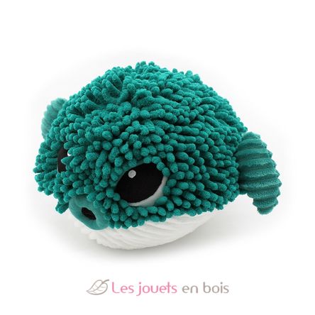 Peluche pesce palla mamma e baby verde DE74700 Les Déglingos 3