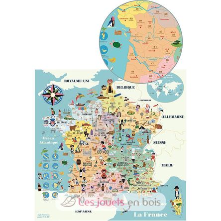 Mappa magnetica della Francia Ingela P. Arrhenius V7611 Vilac 3