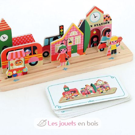 Gioco di logica in legno - La Città V7627 Vilac 4