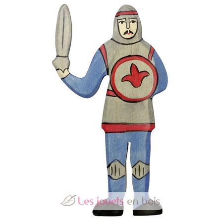 Figura del cavaliere combattente, blu HZ-80253 Holztiger 1