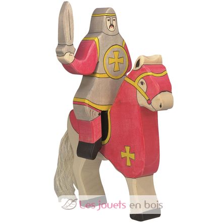 Statuetta del Cavaliere Rosso con spada HZ-80254 Holztiger 1