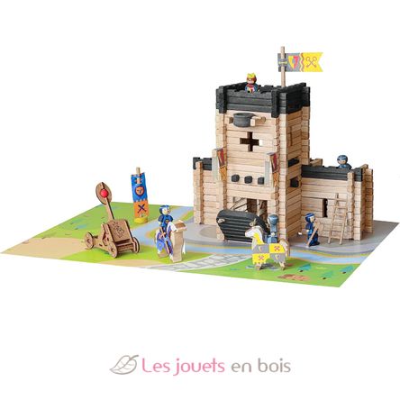 Castello fortificato e catapulta 270 pezzi JJ8028 Jeujura 4