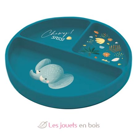 Piatto in silicone Chewy l'elefante SJ-SI0658 Sassi Junior 1