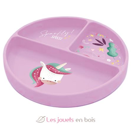 Piatto in silicone Sparkly l'unicorno SJ-SI0689 Sassi Junior 1