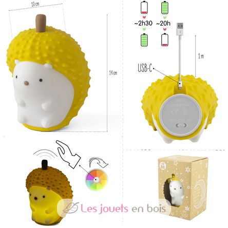 Luce notturna a forma di riccio UL8144 Ulysse 3