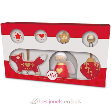 Set decorazioni natalizie rosse (3 pz) SE83098 Sevi 1