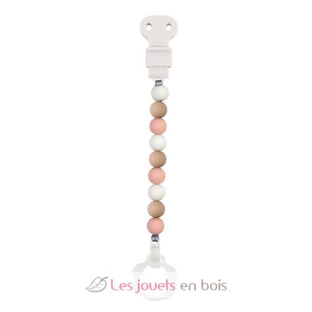 Attacco per ciuccio in silicone rosa bianco beige NA877619 Nattou 2
