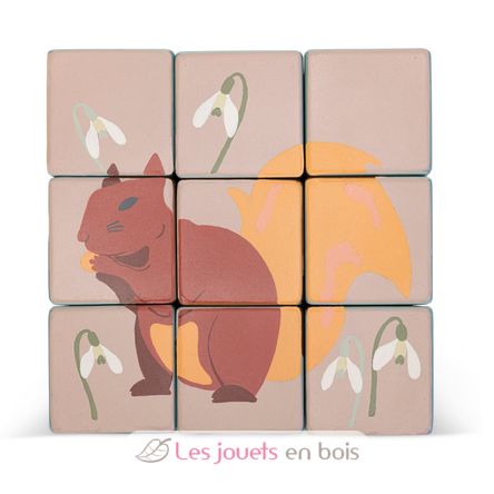 Carretto con cube puzzle animali SE87857 Sevi 5