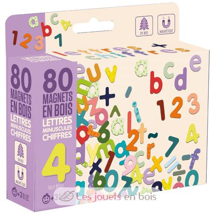Lettere minuscole e numeri magnetiche in legno JJ8967 Jeujura 1