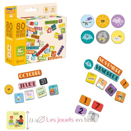 Magneti in legno Calendario JJ8968 Jeujura 3