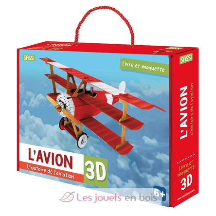 Libro e modellino L'aereo 3D SJ-604394 Sassi Junior 1