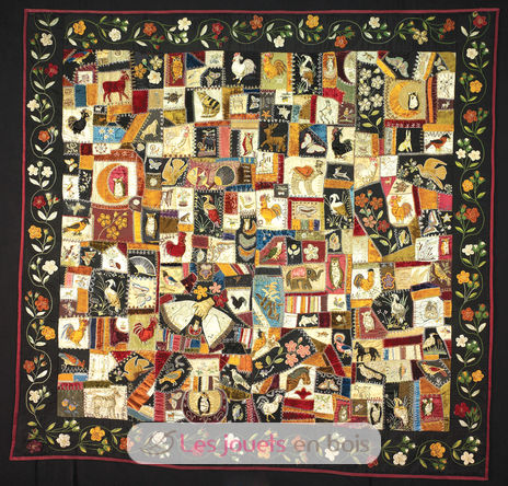 Trapunta d'arte americana A877-500 Puzzle Michèle Wilson 2