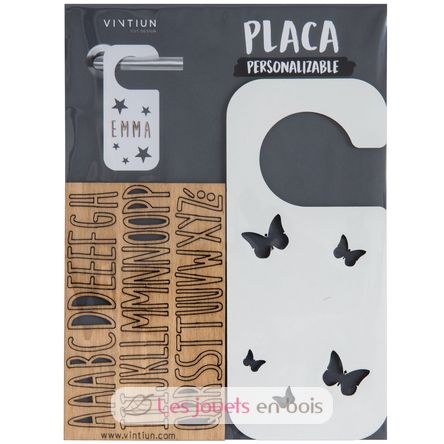 Appendino per porta personalizzabile - Farfalle bianco VI-PL30 Vintiun 2