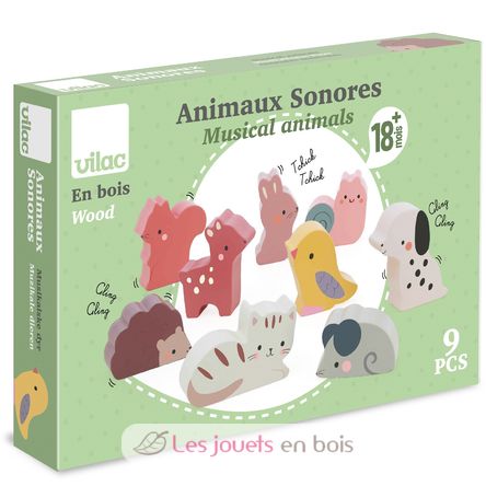 Animali sonori in legno V7126 Vilac 1