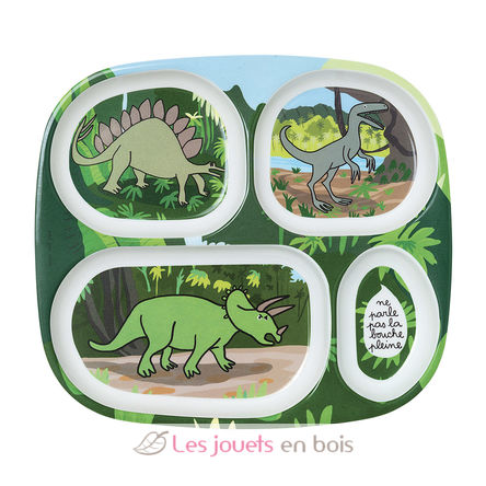 Piatto vassoio con scomparti dinosauri PJ-DI935L Petit Jour 1