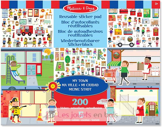 200 adesivi riutilizzabili - La mia città MD-19114 Melissa & Doug 1