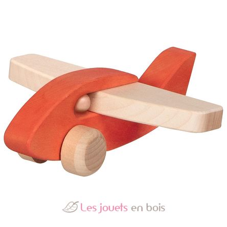 Aeroplanino di legno da far rotolare GK55833 Goki 1