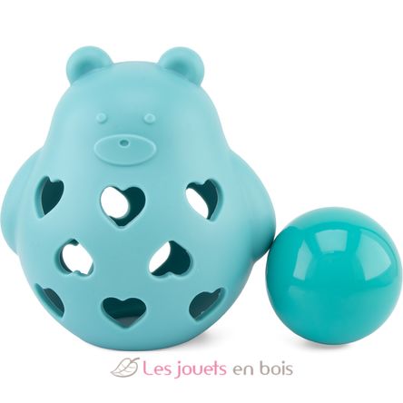 Sonaglio a forma di orso in silicone blu UL7140 Ulysse 2
