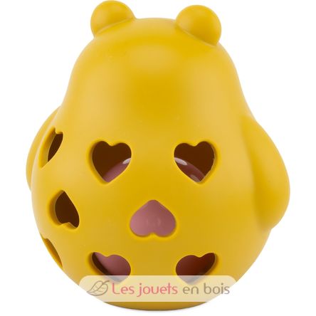 Sonaglio a forma di orso in silicone giallo UL7141 Ulysse 3