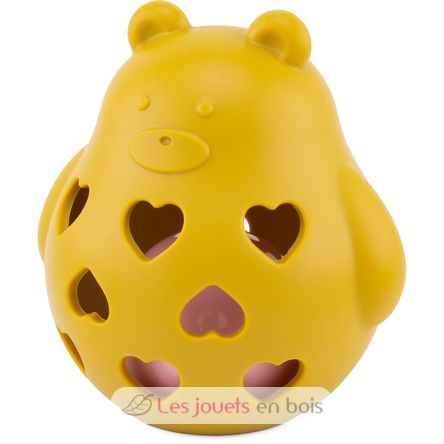 Sonaglio a forma di orso in silicone giallo UL7141 Ulysse 1
