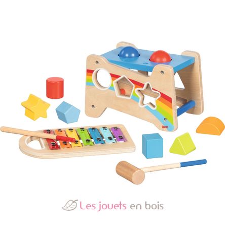 Banco da martellare e incastonatore di forme con xilofono GK58304 Goki 5