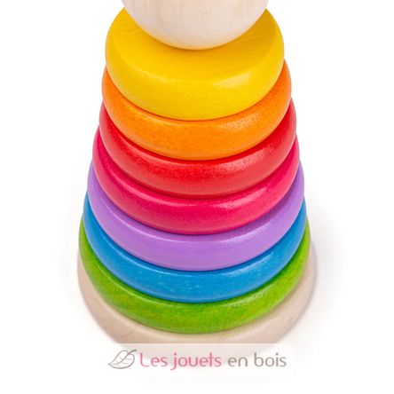 Gioco di impilamento arcobaleno BJ-BB098 Bigjigs Toys 7